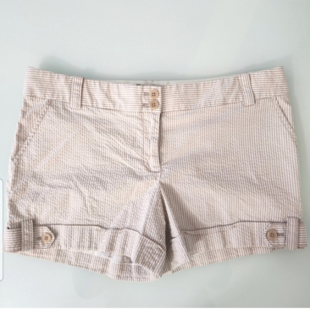 Juicy Couture Beige Seersucker Shorts